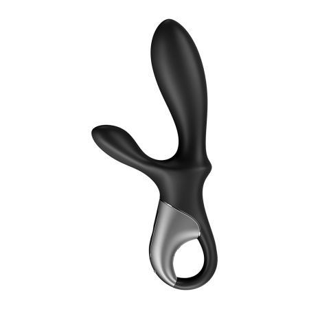 Vibromasseur rabbit noir USB, chauffant et connecté Heat Climax  Satisfyer - CC597791