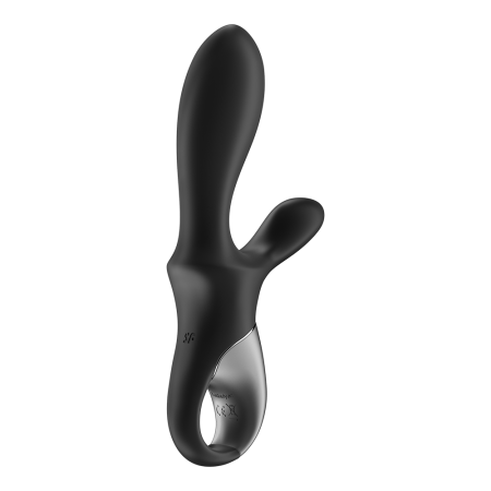 Vibromasseur rabbit noir USB, chauffant et connecté Heat Climax  Satisfyer - CC597791