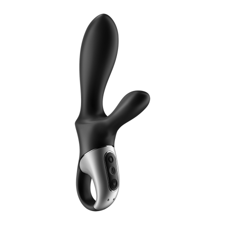 Vibromasseur rabbit noir USB, chauffant et connecté Heat Climax  Satisfyer - CC597791