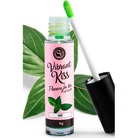 Gloss sexe oral vibrant à la menthe 100% comestible - SP6546