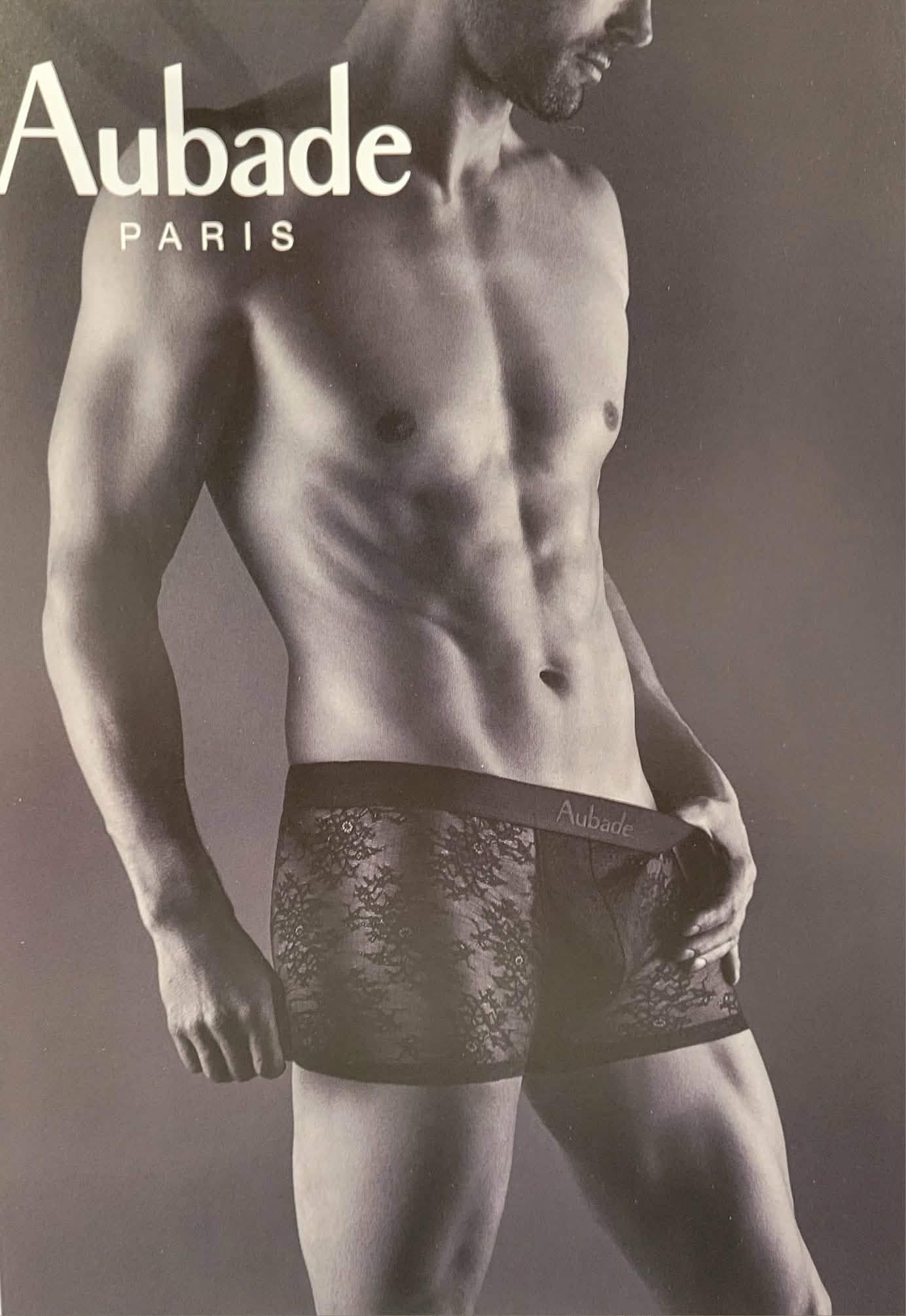 Boxer homme tulle brodé - noir - Mes petits Secrets Pontchâteau