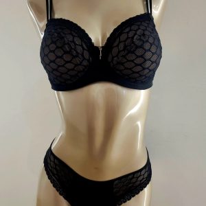 Corsetterie Soutien-gorge et culotte noir dentelle - Mes petits Secrets Pontchâteau