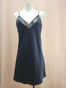 Lingerie de nuit Nuisette satin noir boutique lingerie Pontchâteau
